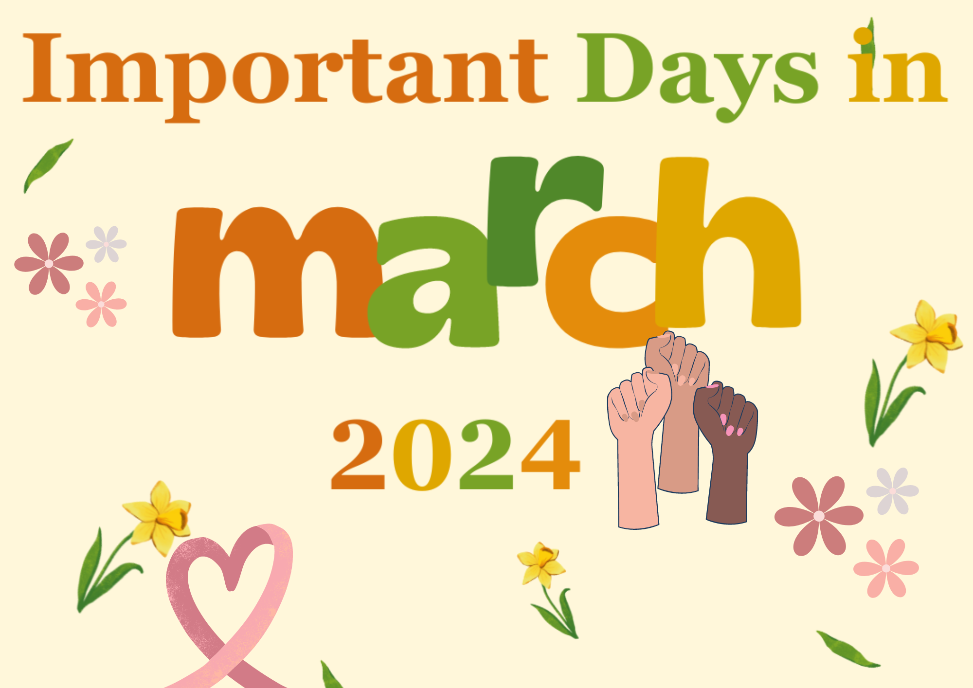  List Of Important Days In March 2024