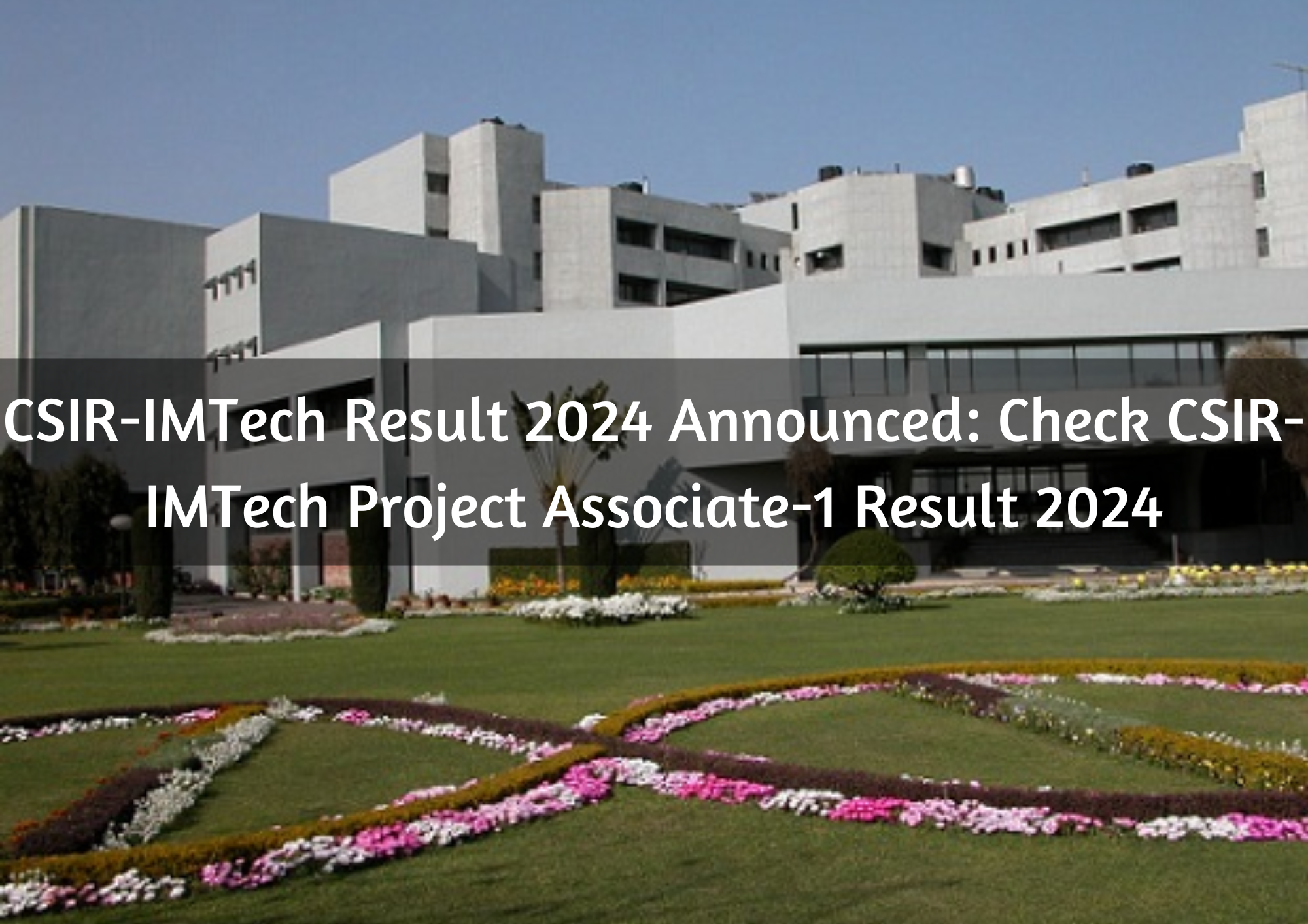  CSIR-IMTech Result 2024 Announced: Check CSIR-IMTech Project Associate-1 Result 2024